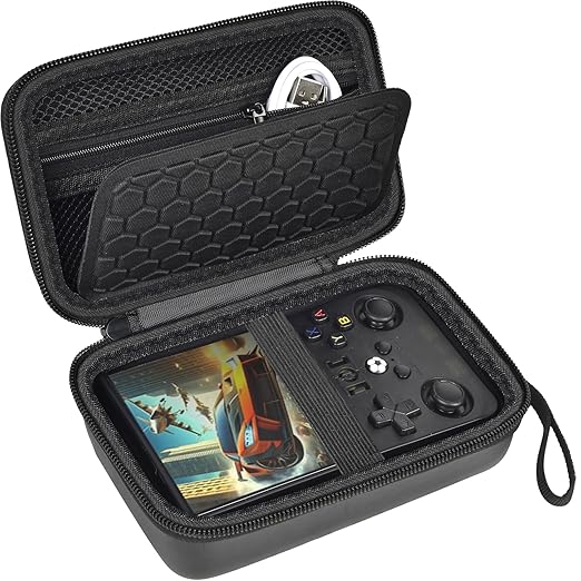 PAIYULE Travel Case Compatible with R36Max/ R36Ultra Retro Handheld Game Console, Handheld Emulator Storage Holder Organizer, Android Game Console Carrying Bag (Box Only)