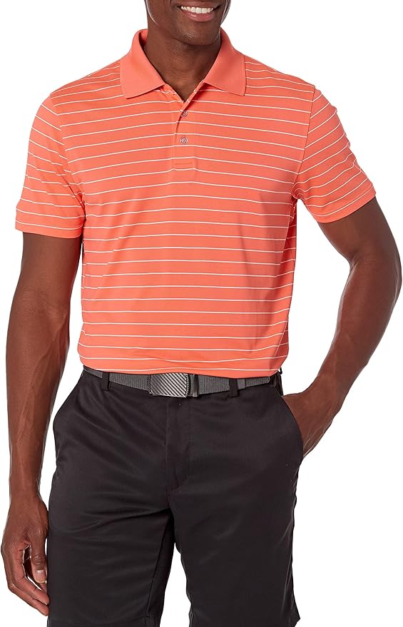 Amazon Essentials Men's Moisture Wicking Golf Polo Shirt, Short Sleeve, Slim-Fit, Quick-Dry, Active Wear