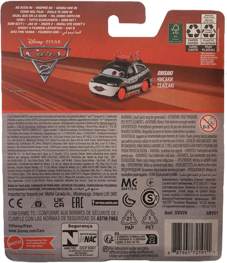 Disney Pixar Cars Chisaki - Metal