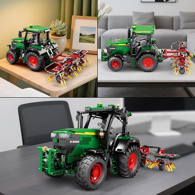 Tractor Building Blocks Set 22015, APP Remote Control Construction Toy Vehicle Model Kit for Adult, Farm Technic Truck Model Kit, Gifts for Kids 14+