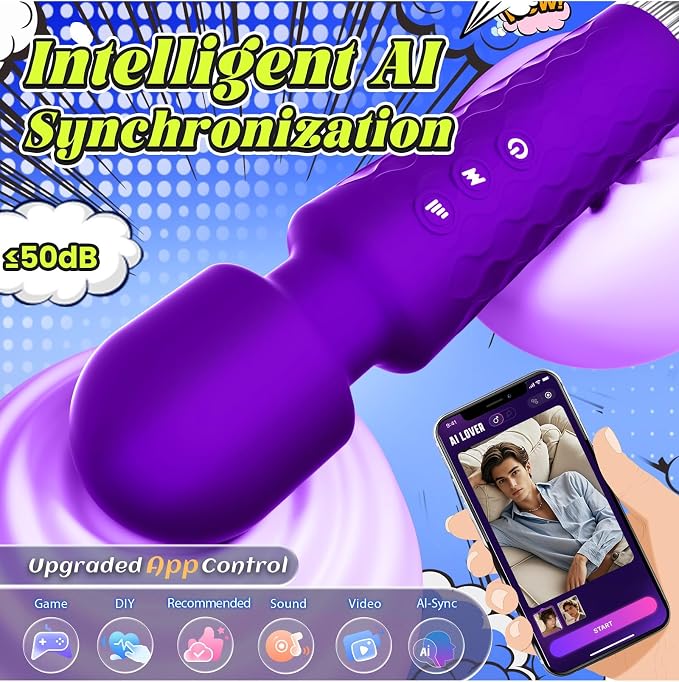 Allovü G-Spot Vibrator for Women & Couples, Silicone Intimate Sex Toys with 10 Vibration Modes, IPX6 Waterproof USB Rechargeable Personal Wand Massager for Her