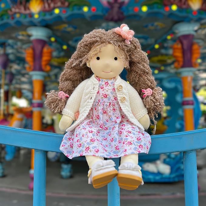 Handmade Wedding Present Princess Doll Waldorf Doll Rag Doll Birthday Present for Girl with Exquisite Box - Hazel 12"