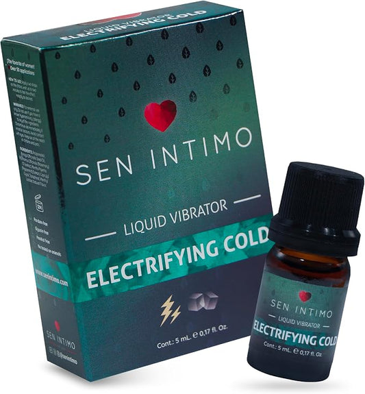 Sen Intimo Electrifying Cold Liquid Vibrator – Intense Clitoral Stimulation – Cooling Sensation – Vegan & Cruelty-Free – 5ml - Dropper Included