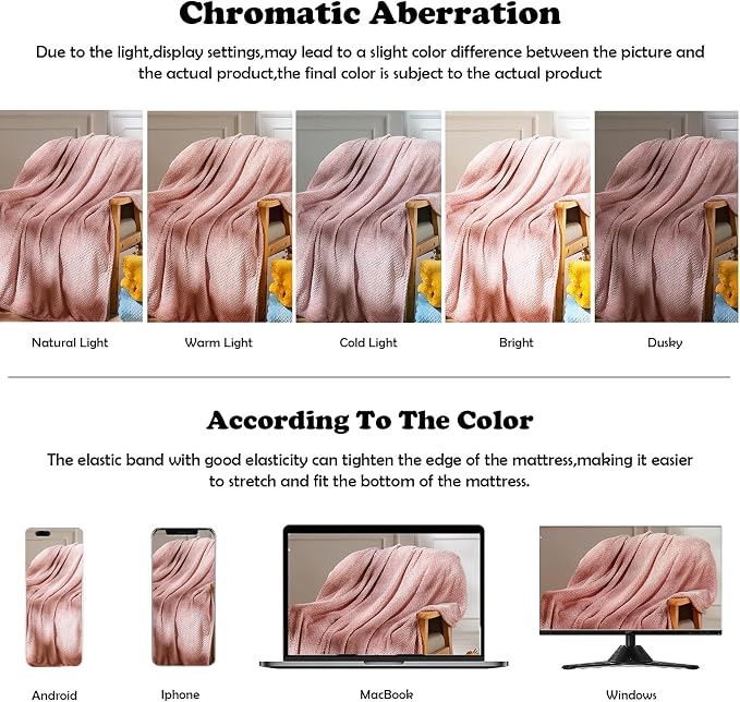 NEWCOSPLAY Fleece Leaves Pattern Queen Blanket, Dusty Pink, 90"x90" | Super Soft Throw Blanket, Lightweight Cozy Bed Sofa Blanket, Premium Silky Flannel Fleece, Travel Blanket for All Season Use