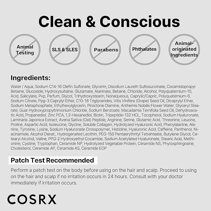 COSRX PEPTIDE 132 Hair Care Set - Bonding Shampoo, Treatment & Oil Serum, Bond Repair Treatment Hair Gift Set for Damaged, Dry Hair, Scalp Treatment for Dandruff, Dry & Itchy Scalp