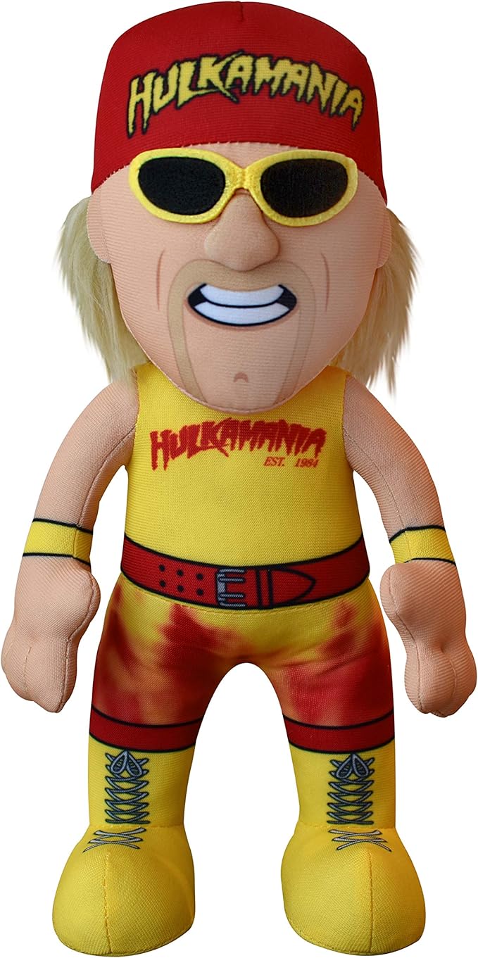 Bleacher Creatures WWE Hulk Hogan 10" Plush Figure - A Wrestling Superstar for Play or Display