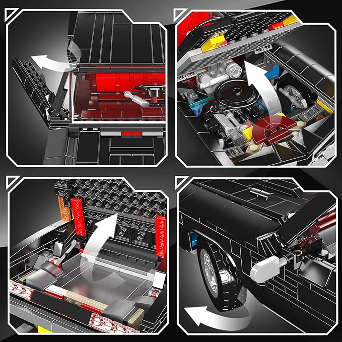 Mould King 10199 Car Model Kits, MOC Bricks Collectible Sportscar Building Blocks, Car Building Kits for Adult, Static Version 1563 PCS