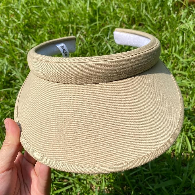 2 Pack Sun Visor Hats Women Men Clip On Wide Brim Visors Hat Outdoor Sports Golf Beach Travel Tennis Caps