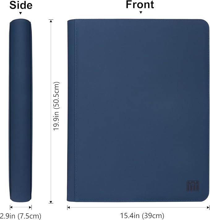 16 Pocket Top loader Binder, Holds 640 Top Loaders, Top loader Binder with Sleeves for Cards 3'' x 4'' Top loaders - Blue