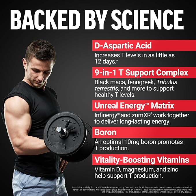 Force Factor Test X180 Boost, 9-in-1 T Support for Men with D-Aspartic Acid, Boron, Fenugreek, Tribulus Terrestris & zumXR to Help Boost Energy, Vitality & Performance, 240 Tablets