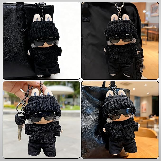 Clothes Fit for 17CM Doll, Fashion Doll Clothes Outfit Set Cute Theme Designer Toys Dress Accessories for Collector Fans Display (Black Goggles)