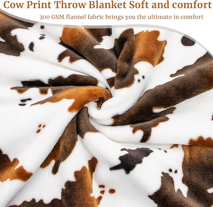 Brown Fleece Throw Blanket, Ultra Soft Warm Lightweight Microfiber Blanket, Cozy Fuzzy Plush Throw for Couch Sofa Bed, Breathable All-Season Blanket, Home Decor Travel Camping Gifts for Kids Women Men