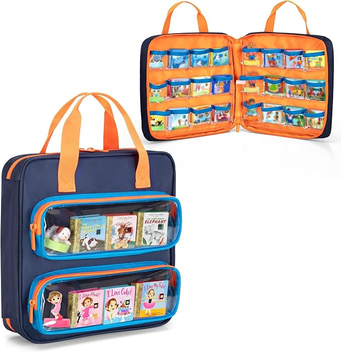 GRAOSO Carrying Case Compatible with Little Tikes Story Dream Machine Books, Hold Up to 8 Characters and 24 Books, Toy Storage Bag for Storybook, Character Collection