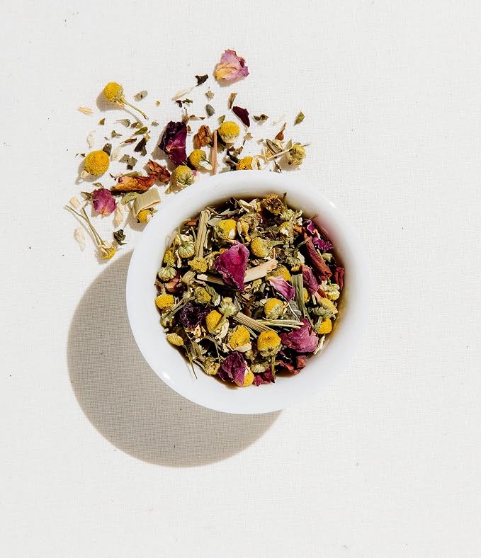 Art of Tea Organic Sleep Tea 1oz Loose Leaf Tea Tin, Chamomile, Spearmint & Valerian Herbal Tea, Caffeine Free Bedtime Tea, Wellness Tea Blend
