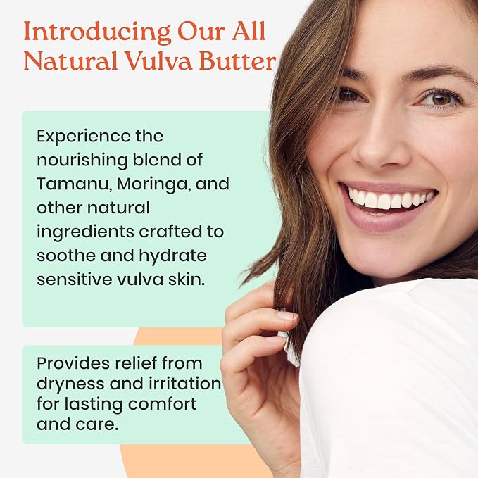 NewLife Naturals Vulva Balm Cream (JButter) - Natural Vaginal Moisturizer Support For Hydration Dryness Itching - With Jojoba + Moringa- Estrogen Free - 2oz