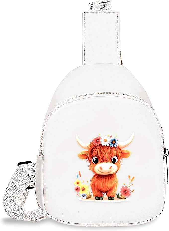 Highland Cow Mini Sling Bag, Crossbody Bag, Toddler Purse For Kids Girl, Birthday Gift For 4 5 6 7 8 9 10 11 12 Year Old Gifts For Daughter, Granddaughter, Sister, Niece!