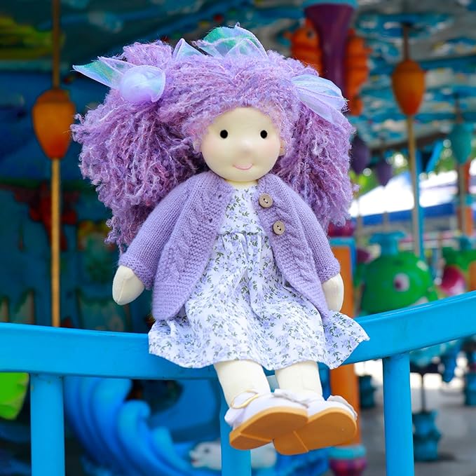 Handmade Waldorf Collect Rag Doll Birthday Present with Exquisite Box - Aurora 12"