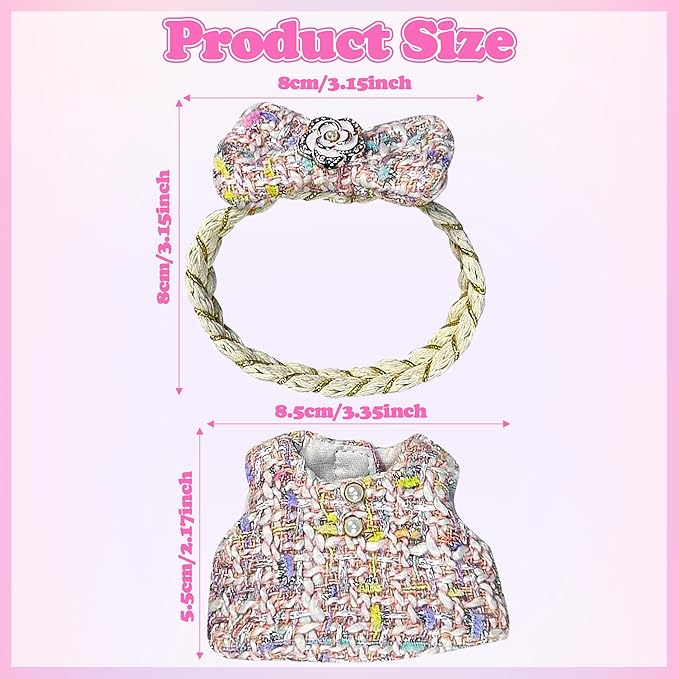 Clothes Fit for 17CM Doll, Fashion Doll Clothes Outfit Set Cute Theme Designer Toys Dress Accessories for Collector Fans Display (Florid Pink)