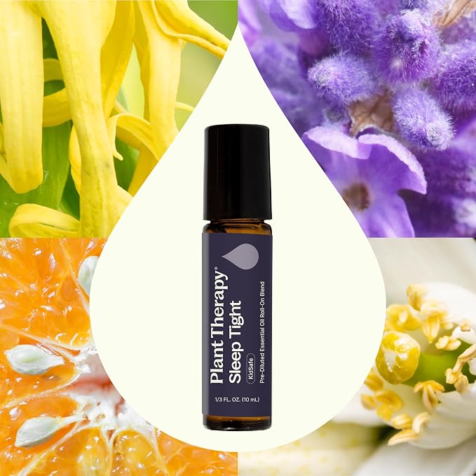 Plant Therapy Sleep Tight Essential Oil Blend 10 mL (1/3 oz) Pre-Diluted Roll-On 100% Pure, Natural Aromatherapy (Pack of 2)