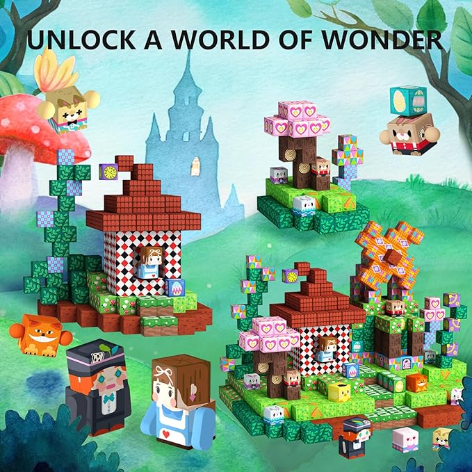 GobiDex 100PCS Magnetic Blocks Kids Building Toys for Boys Girls 3+, Game-Based Build MagWonder with Magnet Construction Toys, STEM Sensory Gift for Birthday