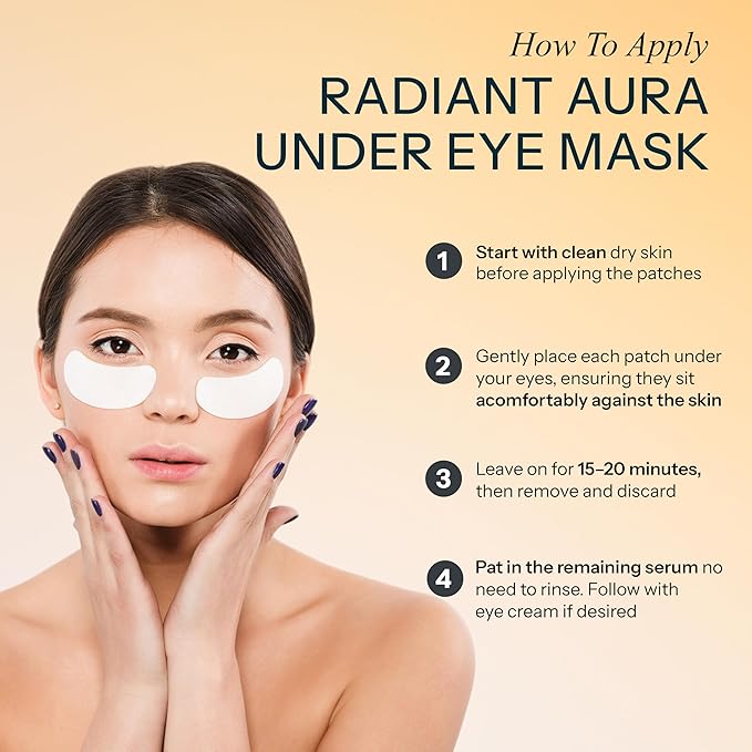 Vitamin C & Vitamin E Under Eye Patches – Dermatologist Tested, Anti Aging, Korean Skin Care – Hydrates, Firms, Reduces Look Of Fine Lines, Puffiness Reducer – Vegan, Clean – 5 Pairs