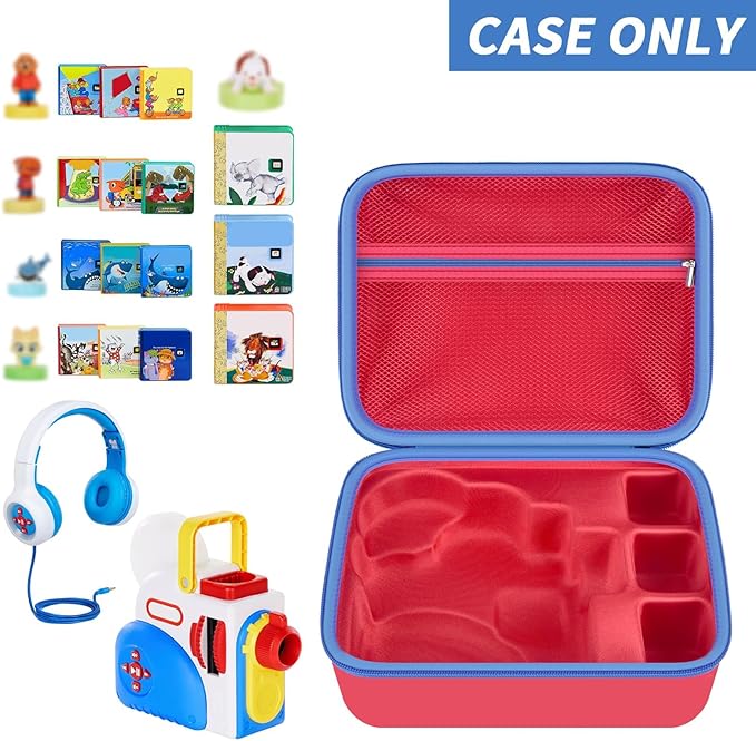 Case Compatible with Little Tikes for Story Dream Machine Books Starter Set, Toys Protective Container for Little Tikes for Storytime Audio Play Real for Littles Character Collection (Box Only), Red