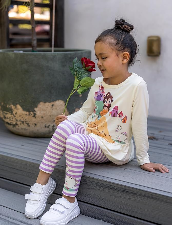 Disney Minnie Mouse Frozen Princess Marvel Toddler Girls Clothes Long Sleeve Sweatshirt + Leggings 2pcs Outfits Set 2-6Y