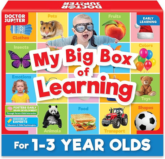 Doctor Jupiter My Big Box of Learning | Toys for Toddlers Ages 1-2-3 | Toddler Learning & Educational Activities for 1+ Year Old Boys & Girls | Gift Ideas for Birthdays