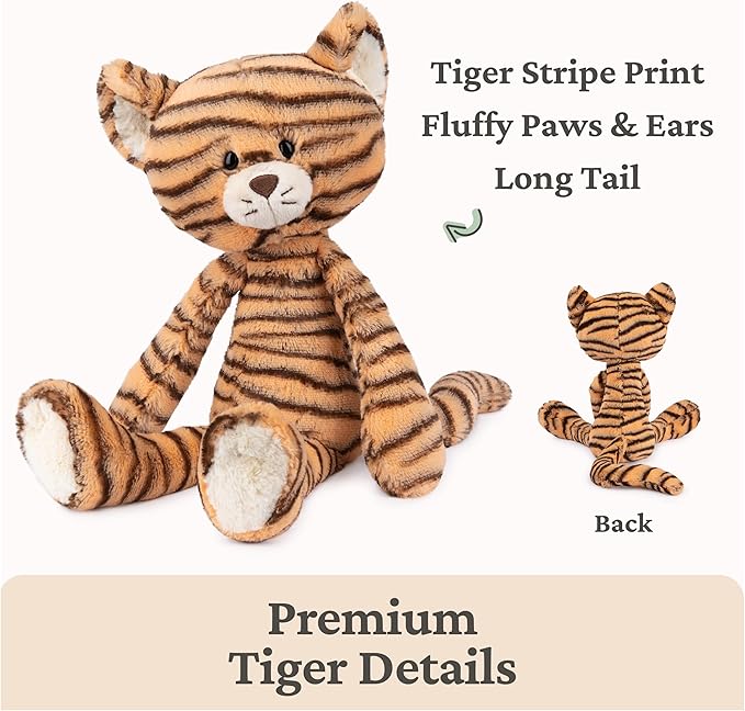GUND Take-Along Friends, Effe Tiger Plush Stuffed Animal for Ages 1 and Up, Orange/Black, 15"