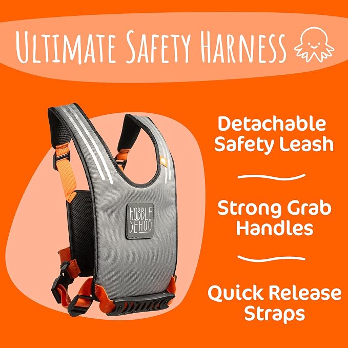 Hobble De Hoo XL Autism Safety Harness for Kids & Teens 7+ | Walking Safety Vest with Grab Handles & Reflective Strips