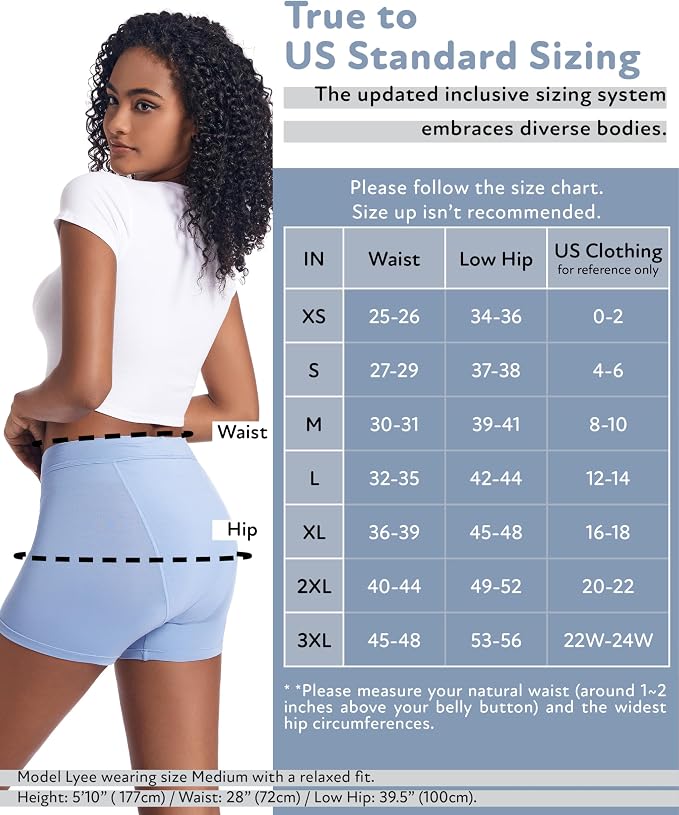 Goat Union 2" Period Underwear Boxer Briefs Boy-shorts, Organic Cotton Lining, Hi-Waisted & Heavy Flow