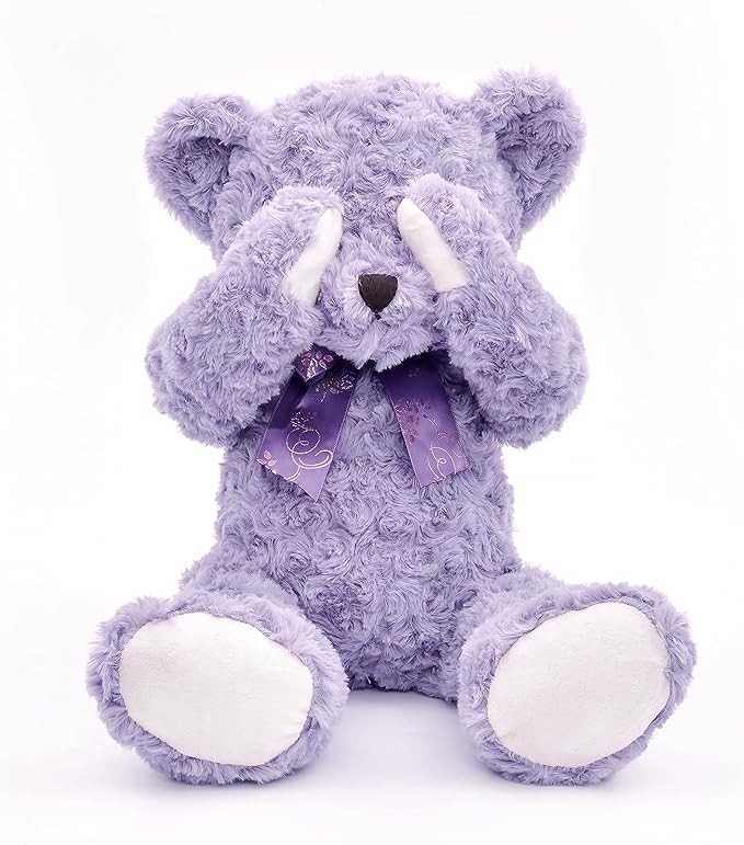 20" Posed Teddy Bear Stuffed Animal Cute Plush Toy for Girl Kids (Purple)