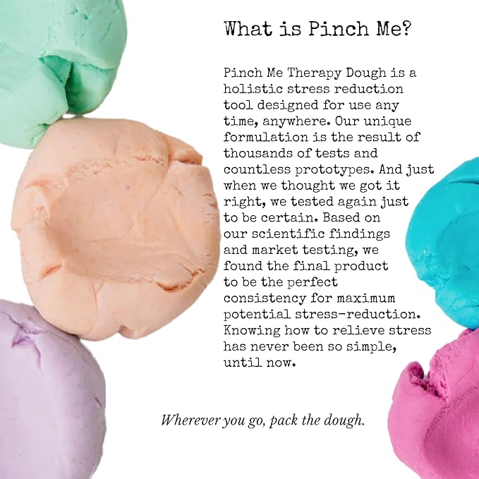 Pinch Me Therapy Dough Locket Combo - Holistic Aromatherapy Stress Relieving Putty – .3oz Clip - On Locket Scent + 3oz Dough Citrus