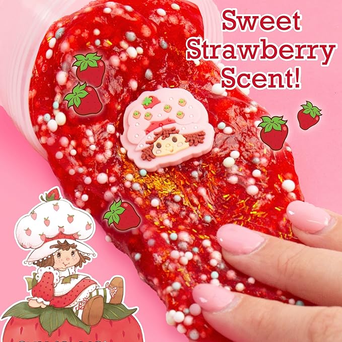Strawberry Shortcake SLIMYGLOOP Mix'ems, Glitter Slime for Kids, Strawberry Shortcake Toy Accessories, Cute Things for Girls, Party Favors for Kids 8-12