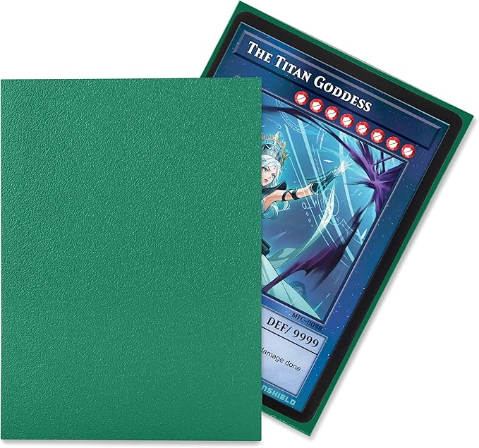 TitanShield (150 Sleeve/Green Small Japanese Sized Trading Card Sleeves Deck Protector for Yu-Gi-Oh, Cardfight!! Vanguard & More