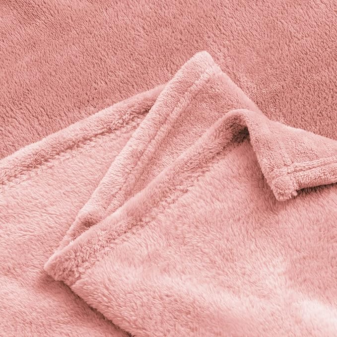 BEDELITE Fleece Blanket Soft Plush Queen Size Bed Blanket Pink 90"x90" | Ultra Soft Fleece, Plush Microfiber, Lightweight Warmth, All Season Comfort, Fade Resistant, Machine Washable,Perfect for Bed