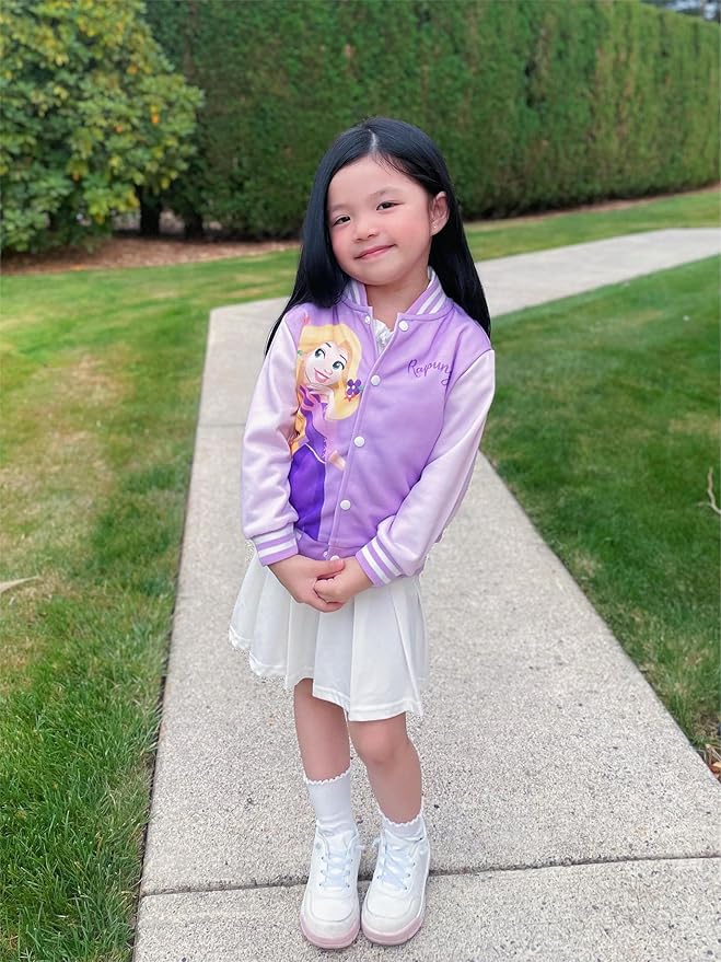 Disney Minnie Mickey Stitch Princess Frozen Marvel Jacket Lightweight Coat Button up Color Block Sweatshirt Sizes 2-14 Years