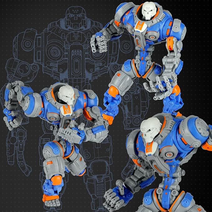 Action Figures Multi-Jointed Movable Robot Toy, Science Fiction Mecha Model Player Collection Model Multi-Articular Action Figures for Desktop Decorations
