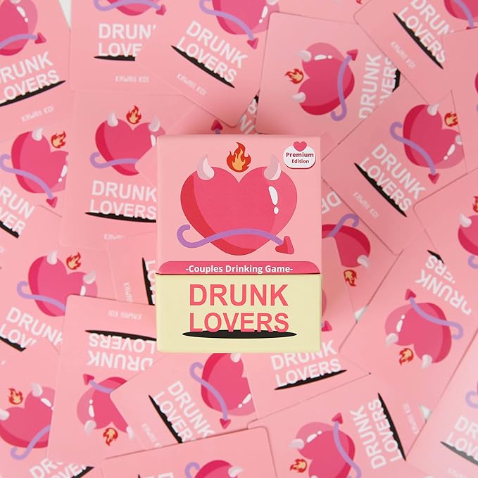 KAWAII KOI Drunk Lovers Premium Edition - Couples Games Couples Card Game for Date Night, 150 Cards with 3 Engaging Categories, Romantic Valentines, Card Game for Couple