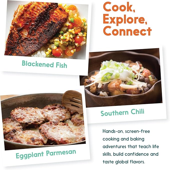 Cooking Kits for Kids - Interactive & Educational Set with 3 Recipe Cards, Key Ingredients & Cooking Tools - Ideal Idea for Kids who Love to Create Meals (USA Edition)