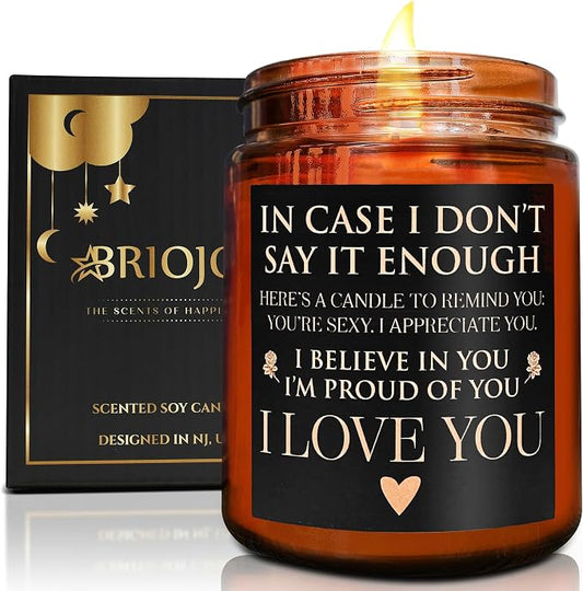 Anniversary Wedding Engagement Scented Soy Candles- Gift for Him Her Girlfriend Boyfriend - Birthday Gifts for Women Men - Mothers Day Love You Gift for Wife - Romantic Valentines for Husband
