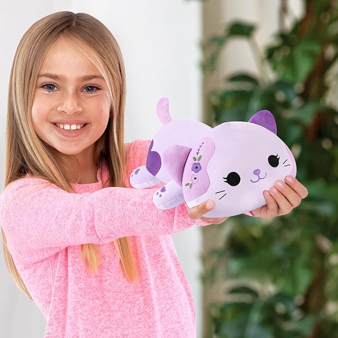 Onsoyours Original Lavender Cat Plush 9 Inch Kitty Plushies Toy Kitten Stuffed Animal Soft Pillow Kawaii Plushie Gift for Kids & Adults (Lavender Cat,9")