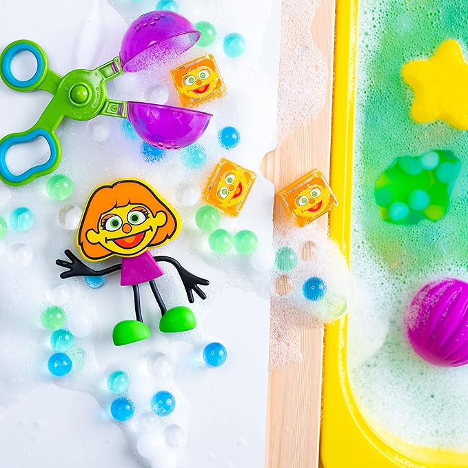 Glo Pals x Sesame Street Water-Activated Light-Up Cubes for Sensory Play (Julia - Cubes with Character) - Valentine Day Gift