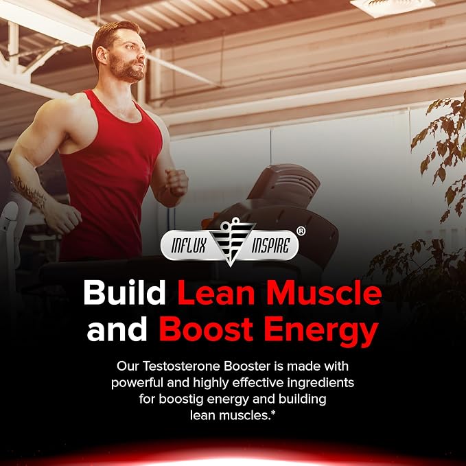 Testosterone Booster for Men - Male Enhancing Supplement Pills - Fast Acting Blood Flow, Muscle Growth, Stamina, Endurance & Strength - Boost Performance & Drive - 3rd Party Tested - 60 Capsules