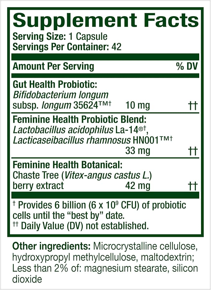 Align Probiotic, Womens Dual Action, Vaginal Probiotics for Women, Womens Probiotic for Vaginal Health Support, with Probiotics for Digestive Health, 42 Probiotic Capsules