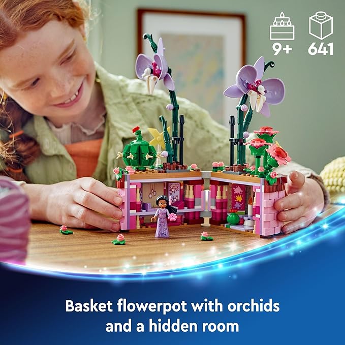 LEGO Disney Encanto Isabela’s Flowerpot, Buildable Orchid Flower Toy for Kids with Disney Encanto Mini-Doll, Disney Toy for Play and Display, Fun Disney Gift for 9 Year Old Girls and Boys, 43237
