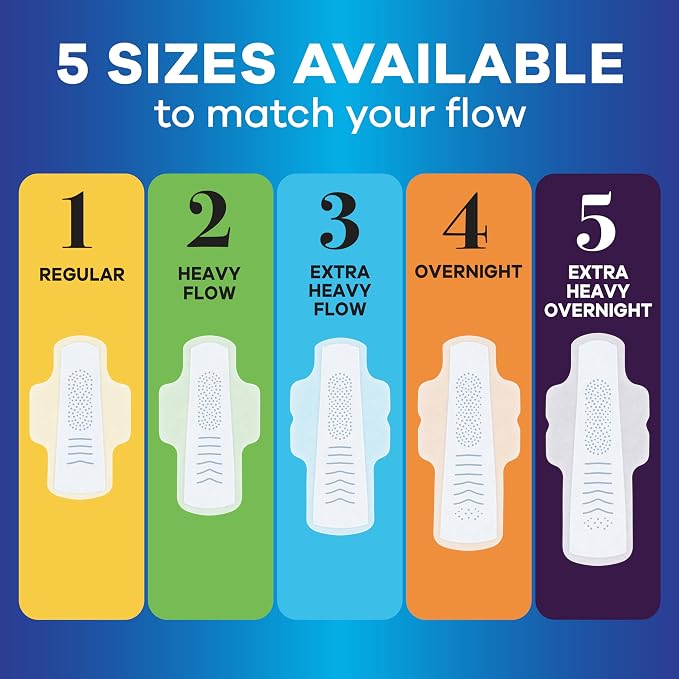 Always, Infinity With FlexFoam Pads For Women, Size 4, Overnight Absorbency With Wings, 26 Count
