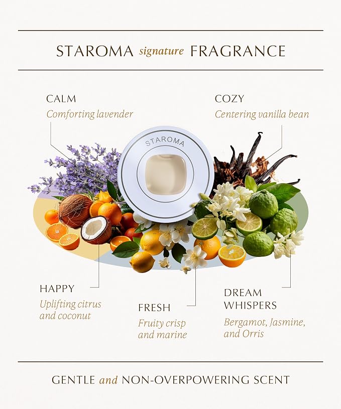 Cozy (Vanilla Essential Oil Refill), Compatible with STAROMA Waterless Essential Oil Diffuser – Premium Aromatherapy Fragrance, Gentle and Consistent Scent – for 200 sqft Small Home, Office, Car