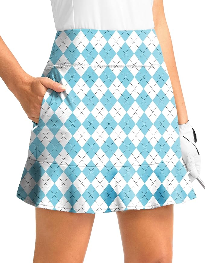 16" Golf Skorts for Women with 5 Pockets | Athletic, Tennis Skirt, High Waisted, Pickleball, Travel, Casual, Lightweight, Ruffle Summer Skirt, with Shorts