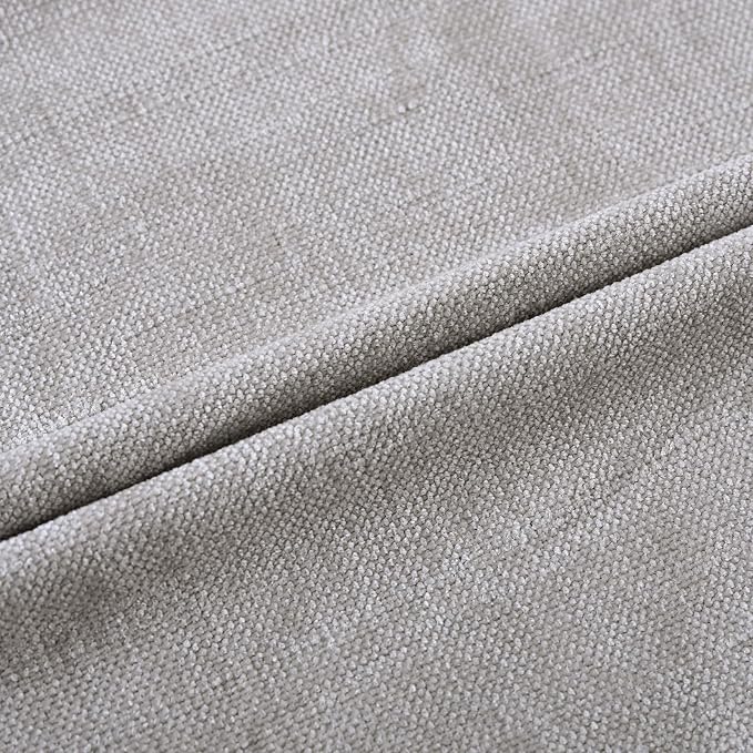 Set of 4 Soft Textured Decorative Throw Pillow Covers 22x22 Inch Cozy Farmhouse Cushion Cover Square Accent Pillow Cases for Bed Couch Sofa Living Room, Light Grey